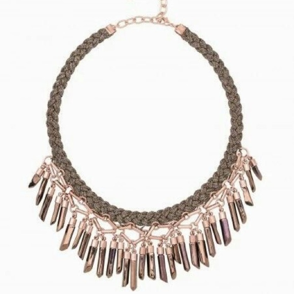 Stella & Dot Bronze and Rose Gold Necklace